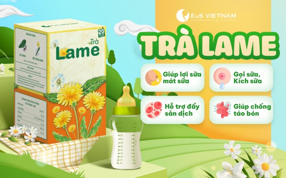 Tổng hợp 5 loại trà lợi sữa cho mẹ sau sinh giúp sữa về nhanh, đậm đặc 10 Trà Lame giúp mẹ lợi sữa