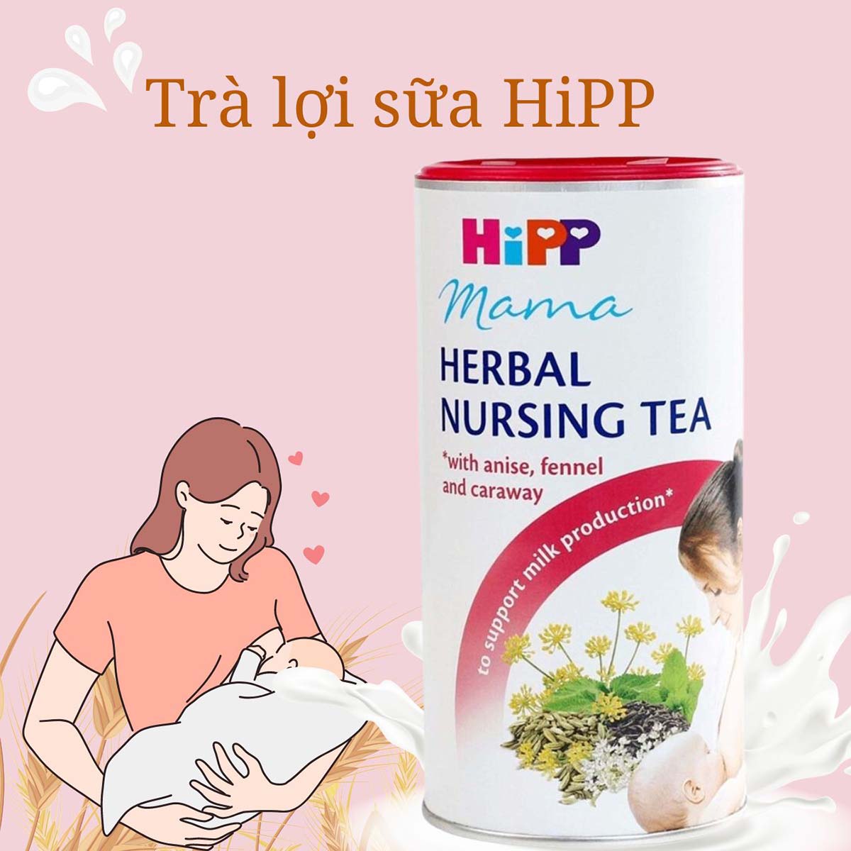 Trà lợi sữa Hipp giúp sữa nhanh về