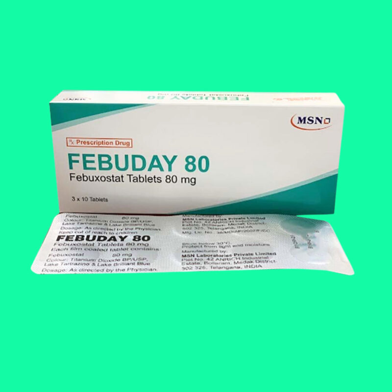 Febunday Thuốc Febuday 80 - Kiểm soát tăng acid uric máu trong bệnh gout mãn