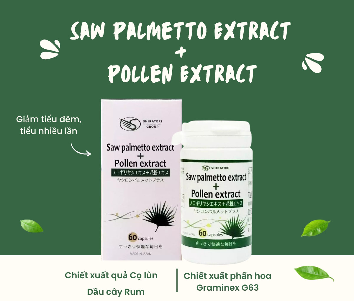 Saw Palmetto Extract + Pollen Extract