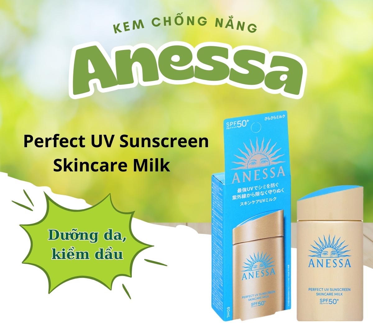 Sữa chống nắng Anessa Perfect UV Sunscreen Skincare Milk