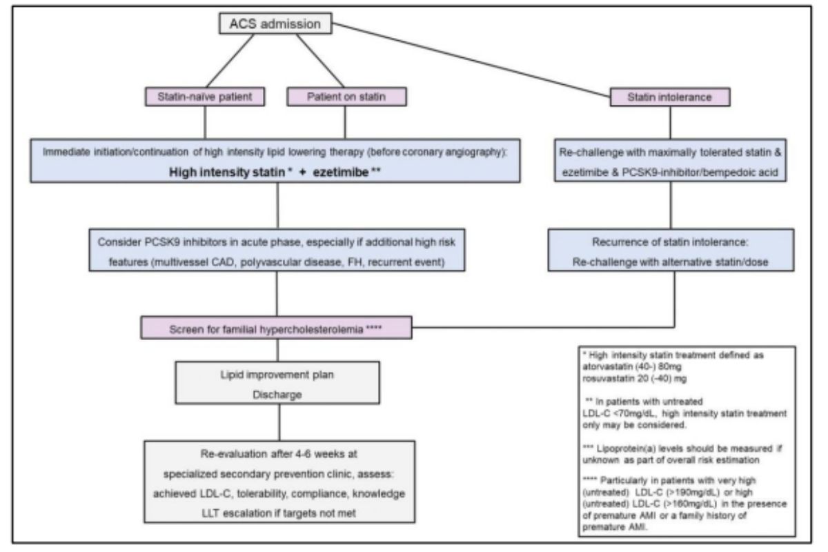 Hình 6. Chiến lược hạ lipid máu sau ACS.