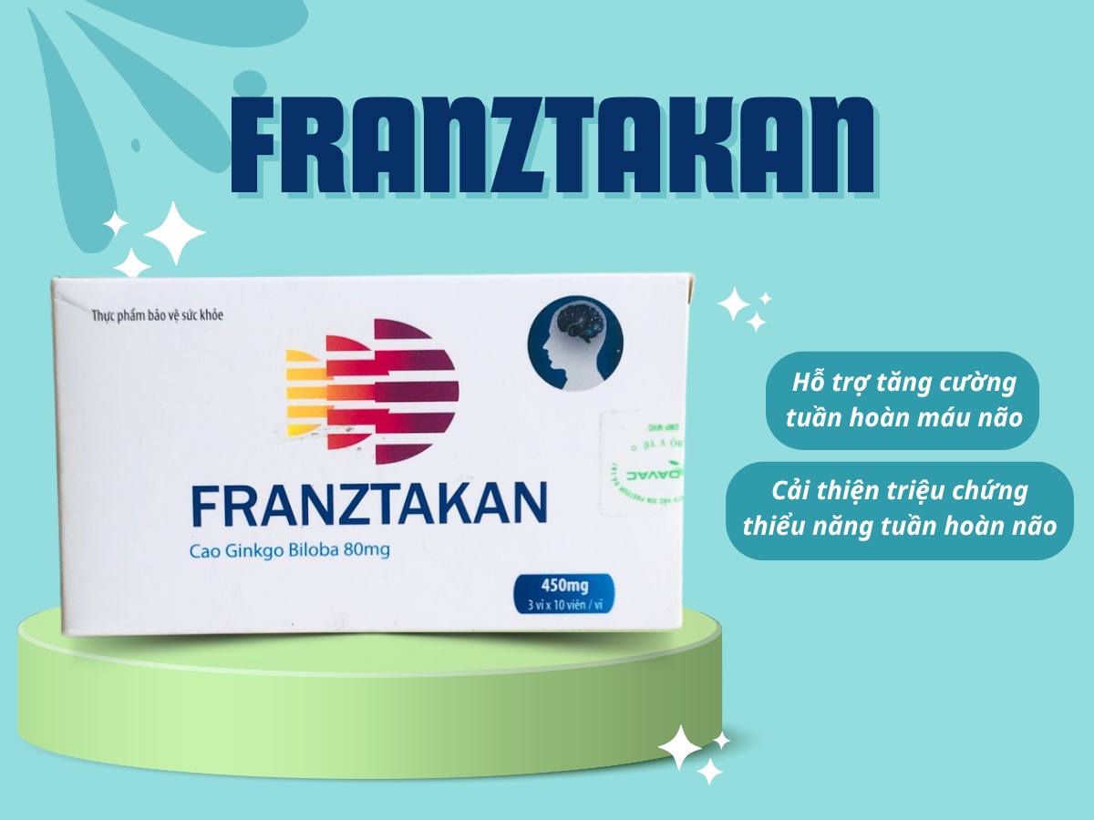 Franztakan hỗ trợ cải thiện triệu chứng thiểu năng tuần hoàn não