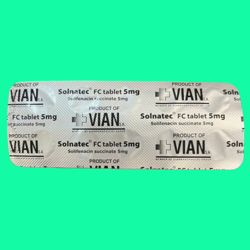 Thuốc Solnatec FC Tablet 5mg (Solifenacin succinat 5mg) trị tiểu không ...