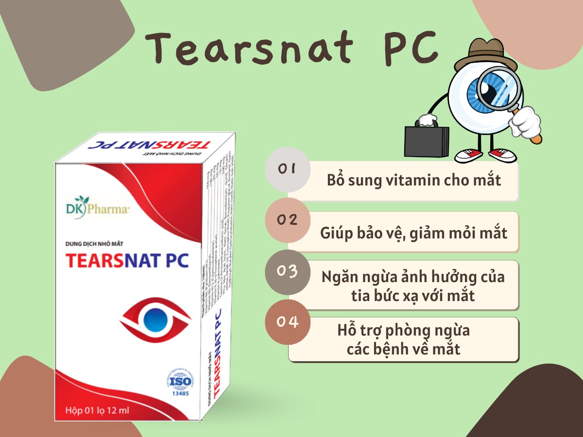 Tearsnat PC giúp làm sạch, dưỡng ẩm và bảo vệ mắt