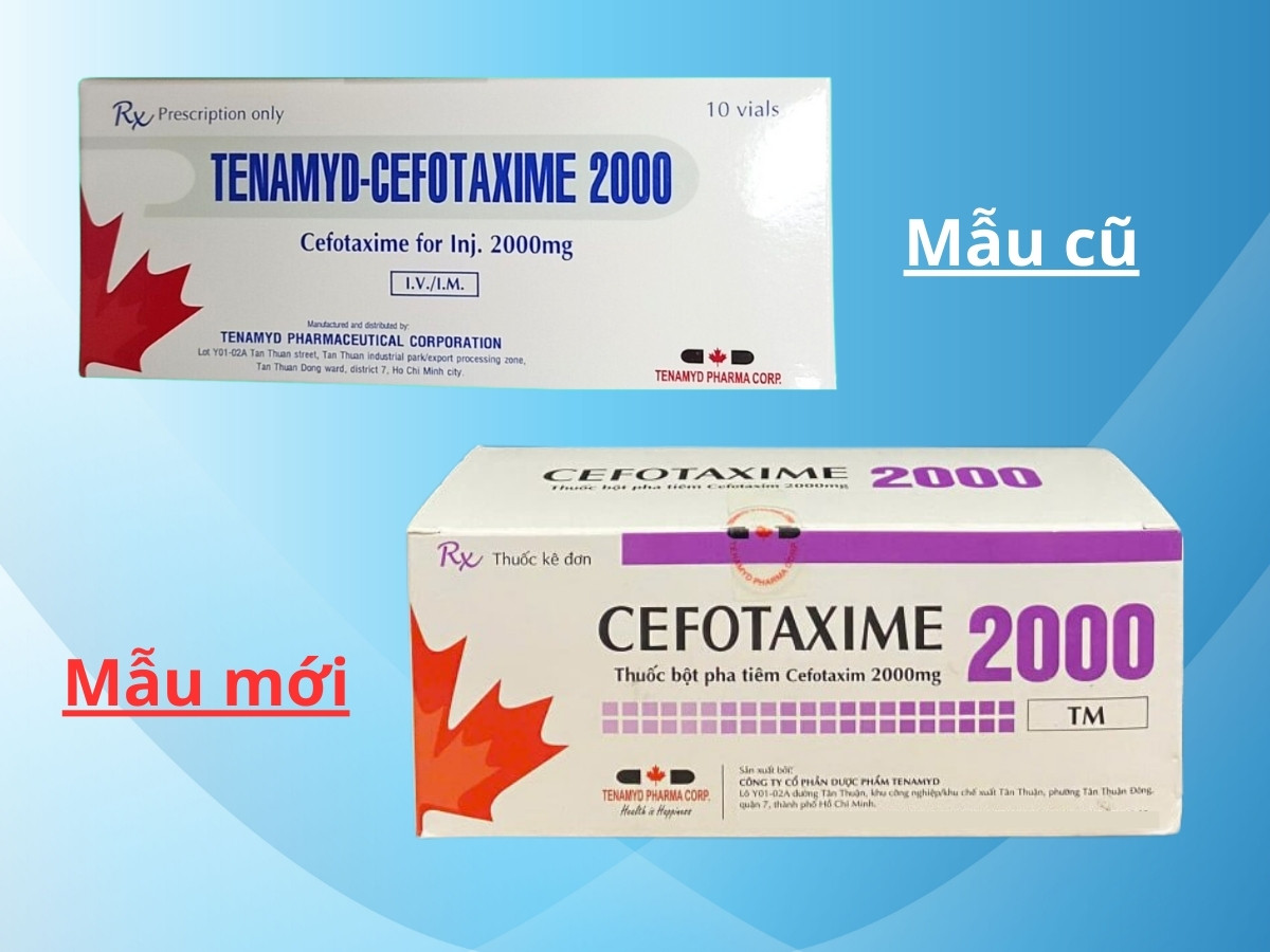 Thay đổi mẫu mã Tenamyd-Cefotaxime 2000