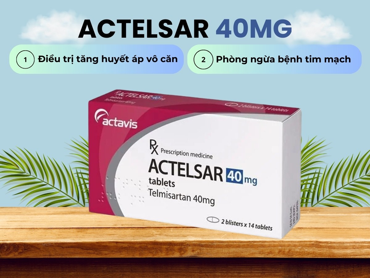 Thuốc Actelsar 40mg điều trị tăng huyết áp