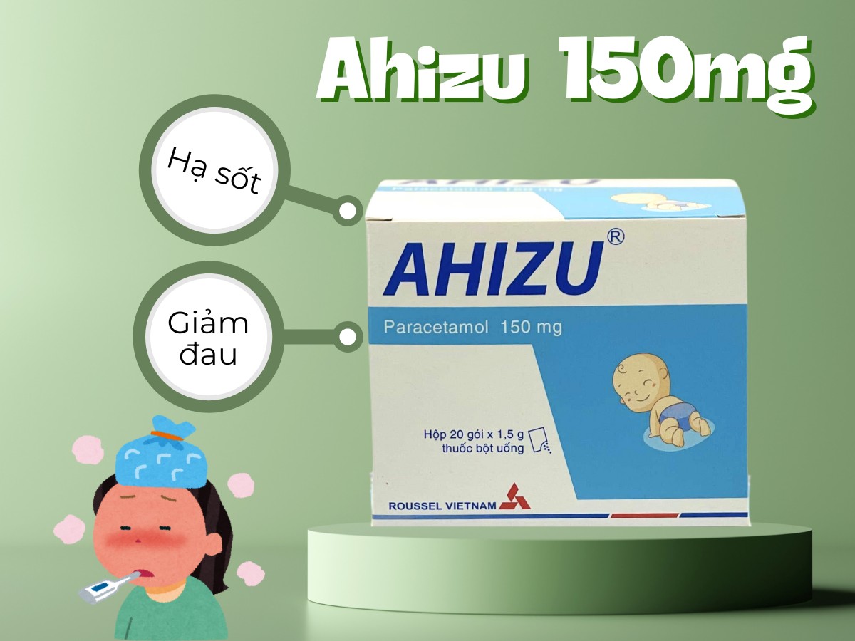 Thuốc Ahizu 150mg giúp hạ sốt và giảm đau