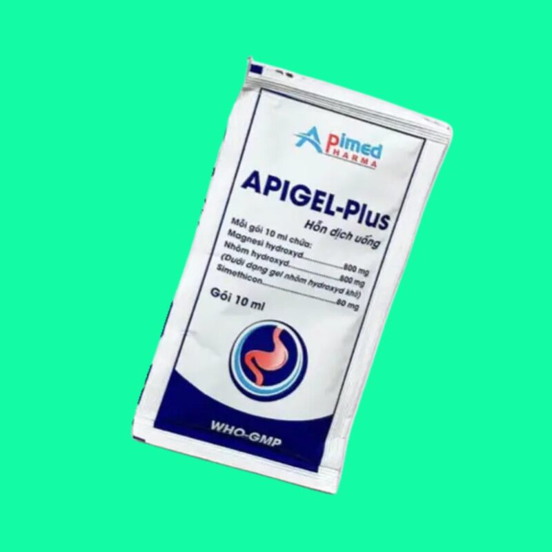 Thuốc Apigel-Plus Suspension 10ml điều trị triệu chứng tăng acid dạ dày
