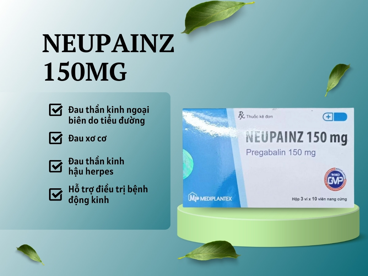 Thuốc Neupainz 150mg giúp điều trị đau thần kinh