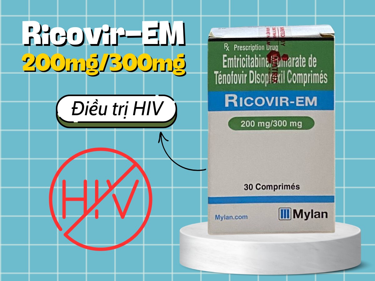 Thuốc Ricovir-EM 200mg/300mg điều trị HIV