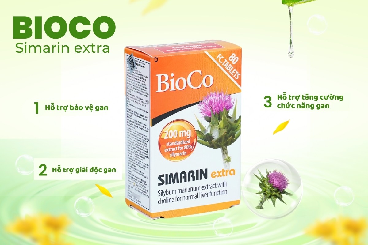 BioCo Simarin extra hỗ trợ giải độc, tăng cường chức năng gan