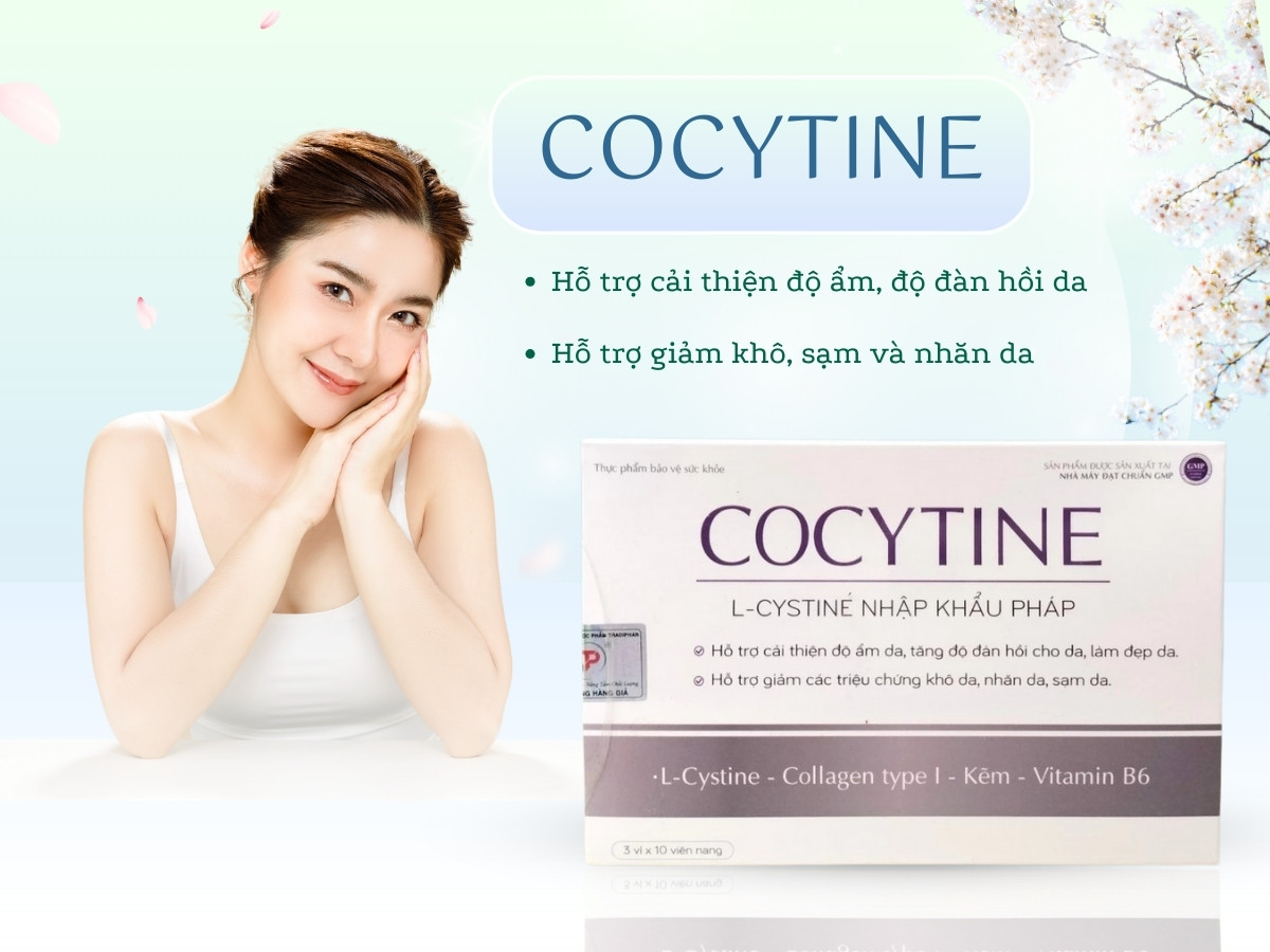 Cocytine hỗ trợ cải thiện độ ẩm, tăng cường độ đàn hồi cho da