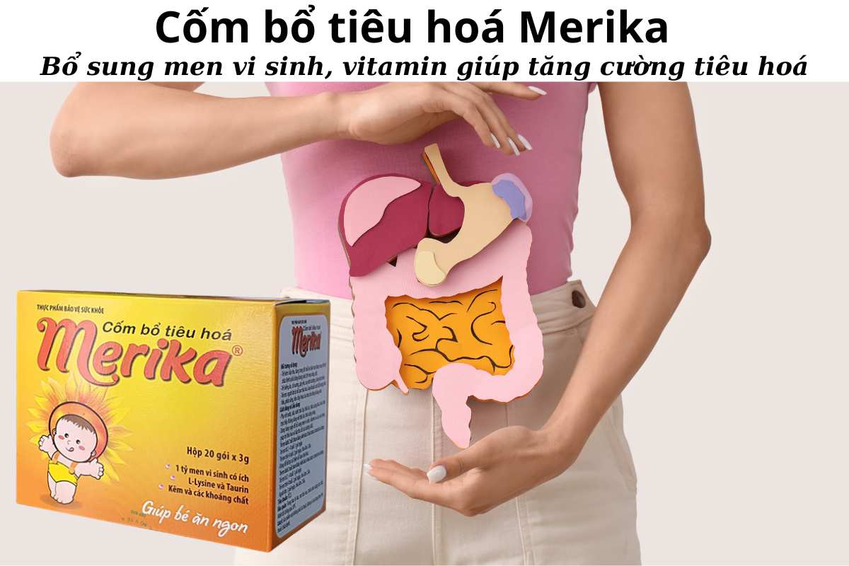 Cốm bổ tiêu hoá Merika hỗ trợ tiêu hóa