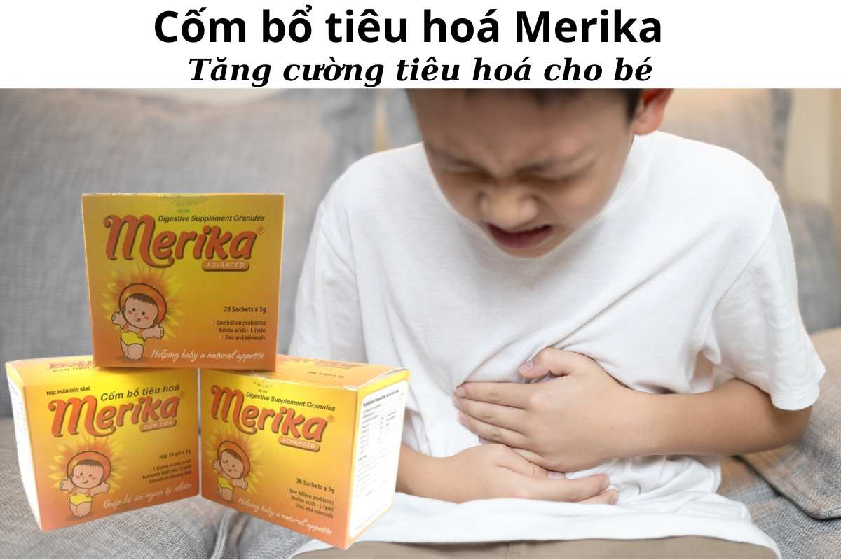 Cốm bổ tiêu hoá Merika hỗ trợ tiêu hóa cho bé