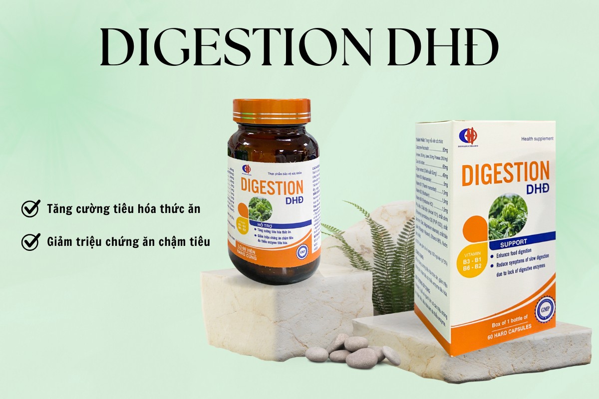 Digestion DHĐ tăng cường tiêu hóa thức ăn, giảm triệu chứng ăn chậm tiêu