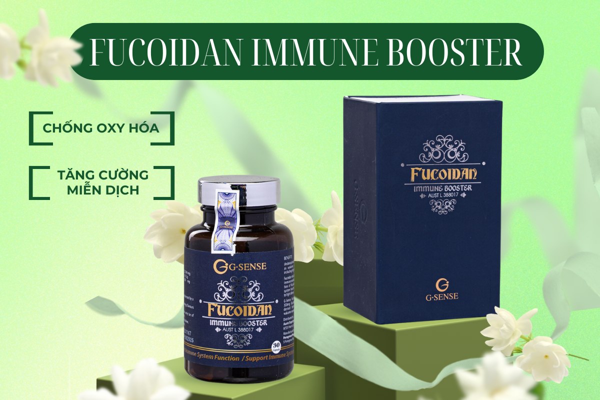 Fucoidan Immune Booster chống oxy hóa, hỗ trợ tăng cường miễn dịch