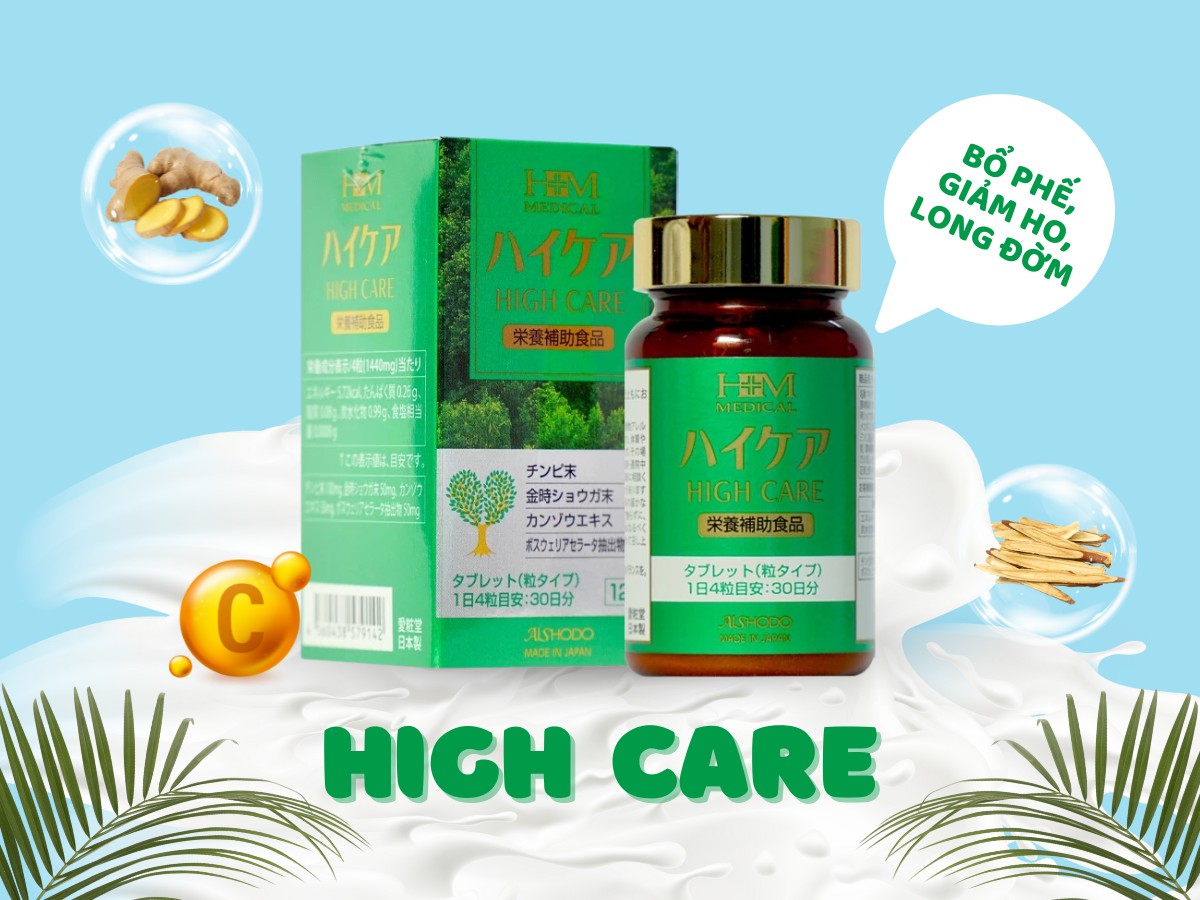 High Care hỗ trợ bổ phế, giảm ho và giảm đờm