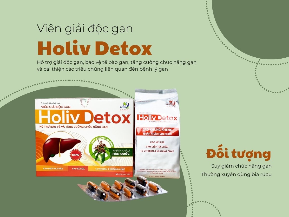 Viên giải độc gan Holiv Detox