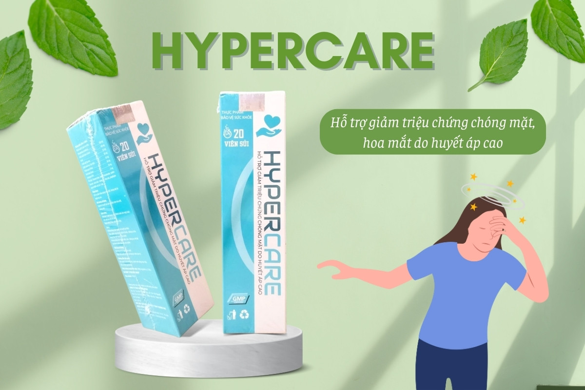 Hypercare hỗ trợ giảm triệu chứng chóng mặt do huyết áp cao