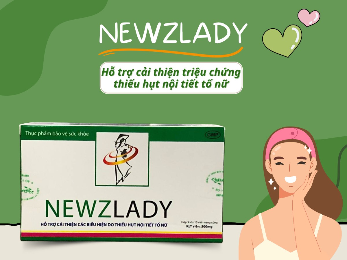 Newzlady hỗ trợ cải thiện biểu hiện thiếu hụt nội tiết tố nữ