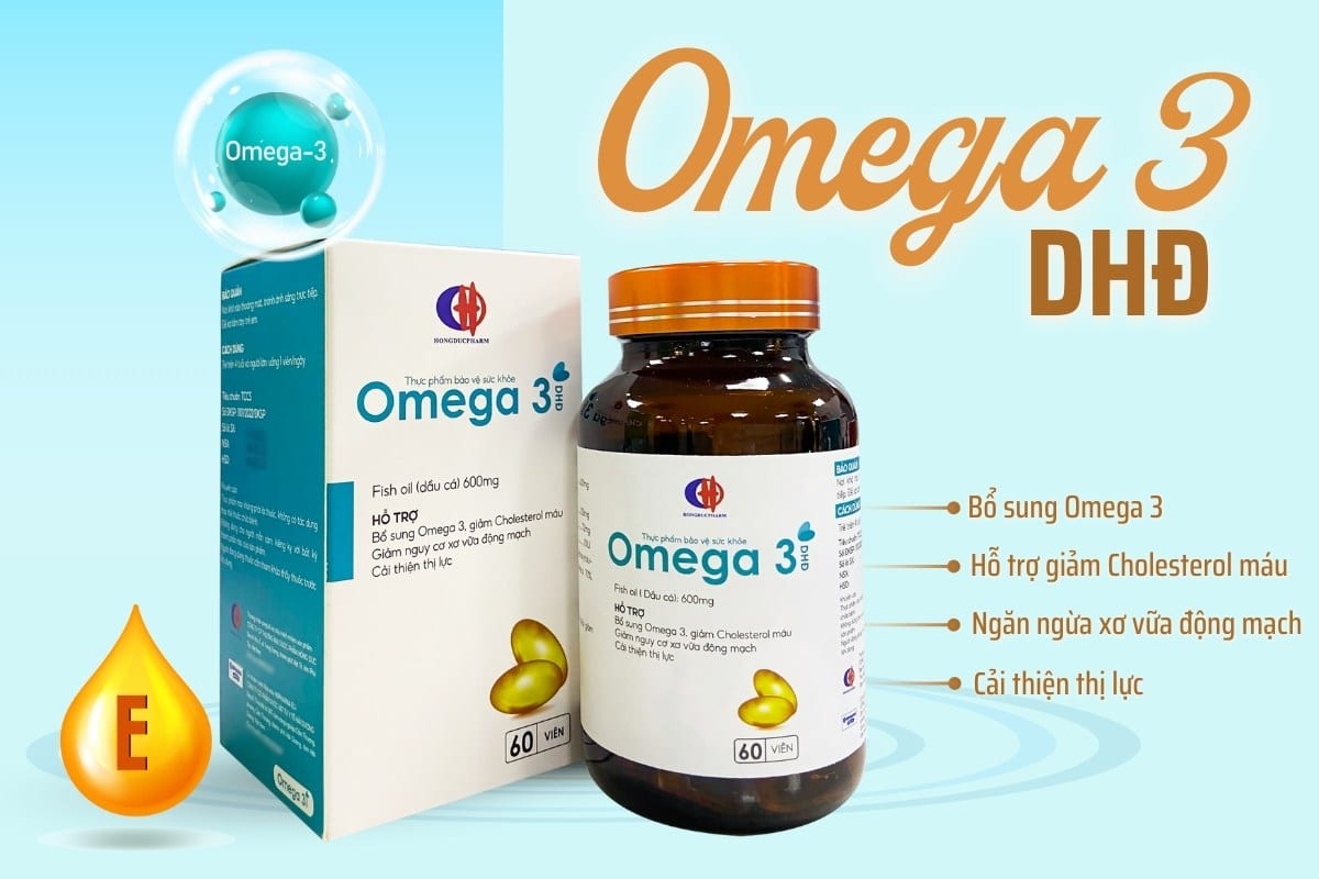 Omega 3 DHĐ hỗ trợ giảm Cholesterol máu, ngăn ngừa bệnh lý xơ vữa động mạch