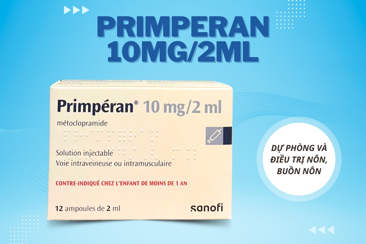 Thuốc Primperan 10mg/2ml điều trị, dự phòng triệu chứng buồn nôn và nôn