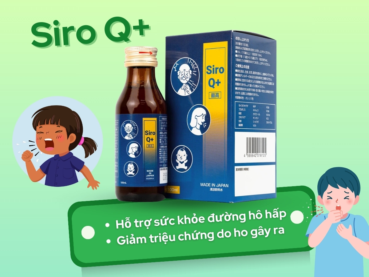 Siro Q+ hỗ trợ sức khỏe đường hô hấp, giảm triệu chứng do ho gây ra