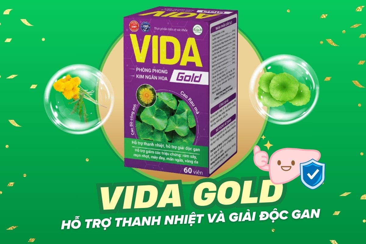 Vida Gold hỗ trợ thanh nhiệt, bảo vệ và giải độc cho gan