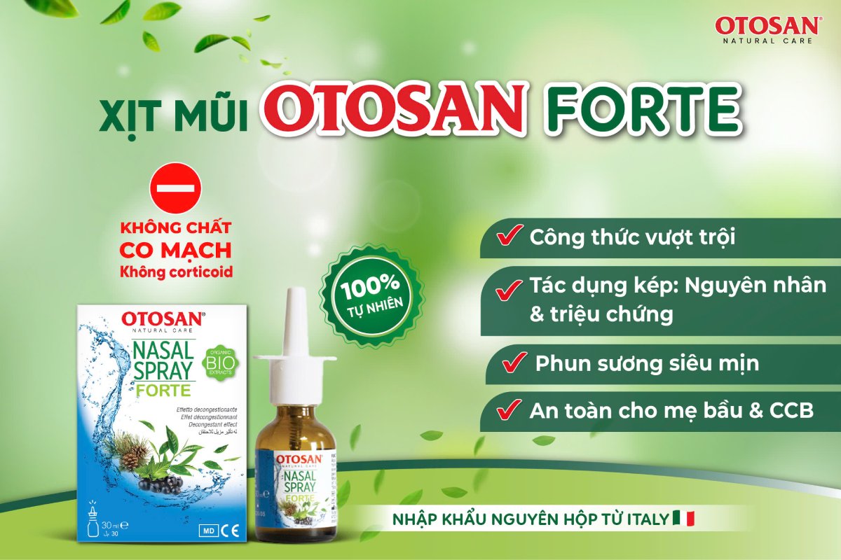 Giải quyết các triệu chứng Viêm mũi dị ứng với Xịt mũi Otosan Forte - Hiệu quả nhanh & bền vững