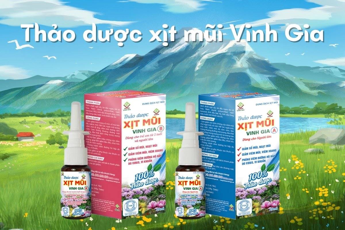 Thảo dược xịt mũi Vinh Gia - Cải thiện nhanh dấu hiệu Viêm mũi dị ứng