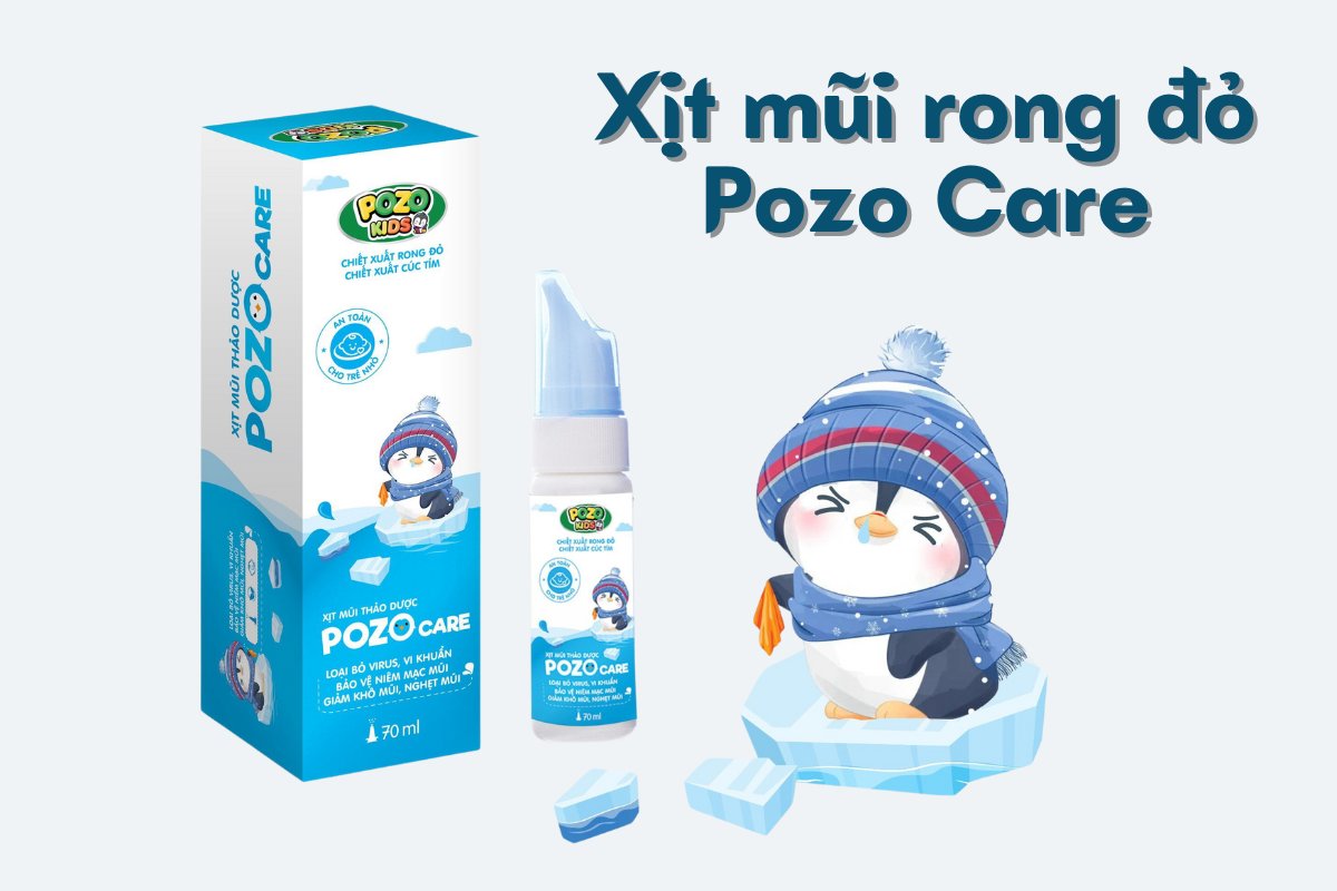 Xịt mũi rong đỏ Pozo Care giúp giảm các triệu chứng khó chịu của Viêm mũi dị ứng