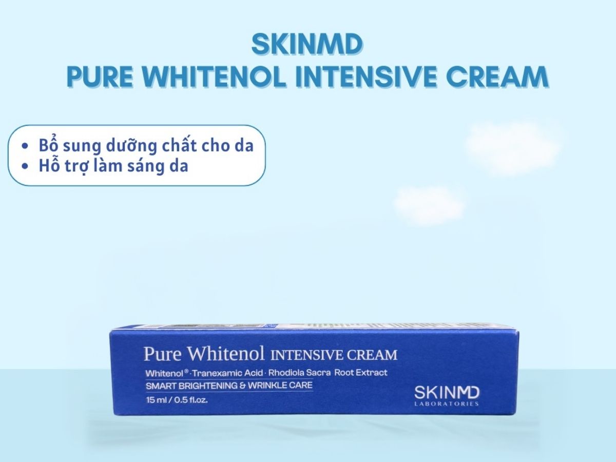 SkinMD Pure Whitenol Intensive Cream giúp làm sáng da