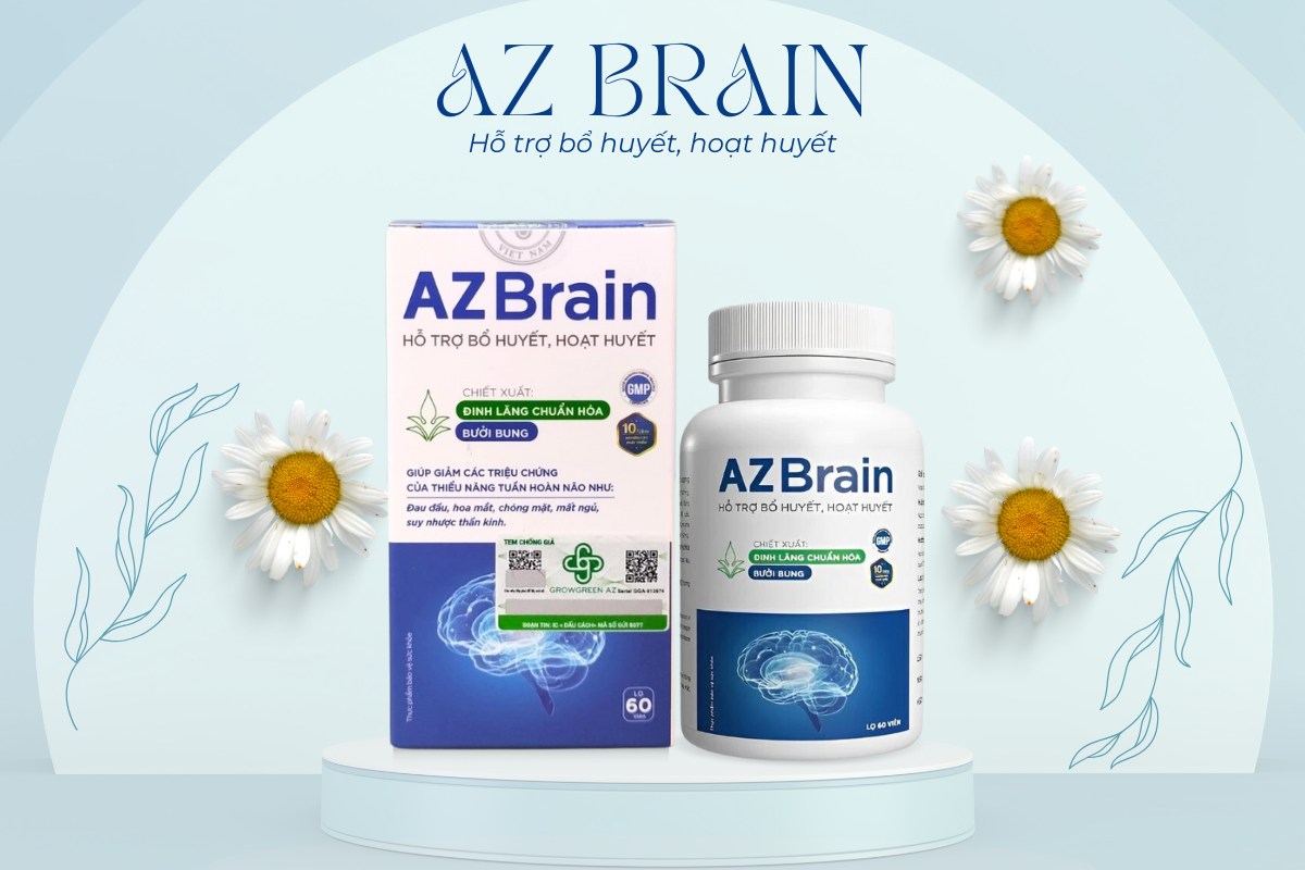 AZ Brain hỗ trợ hoạt huyết, tăng cường lưu thông máu lên não