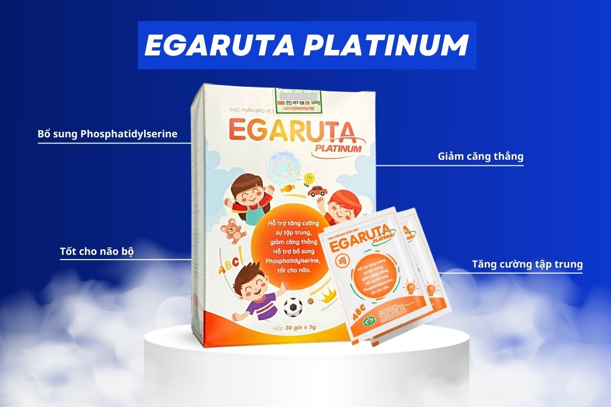 Cốm Egaruta Platinum hỗ trợ giảm căng thẳng, tăng cường tập trung