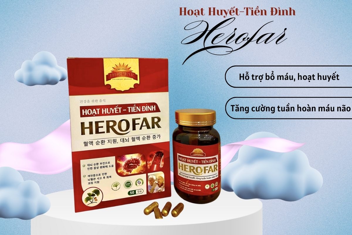 Hoạt Huyết-Tiền Đình Herofar hỗ trợ tăng cường tuần hoàn máu não