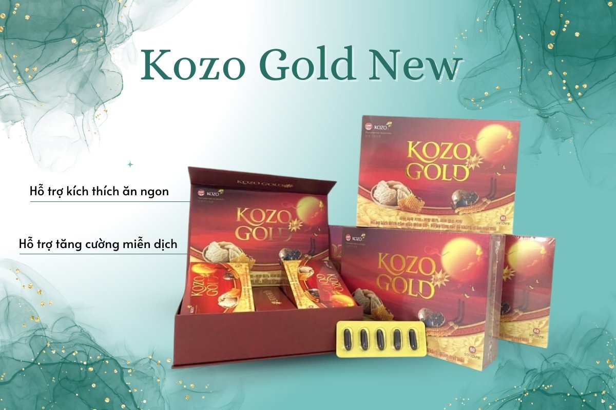 Kozo Gold New hỗ trợ kích thích thèm ăn, tăng cường sức đề kháng