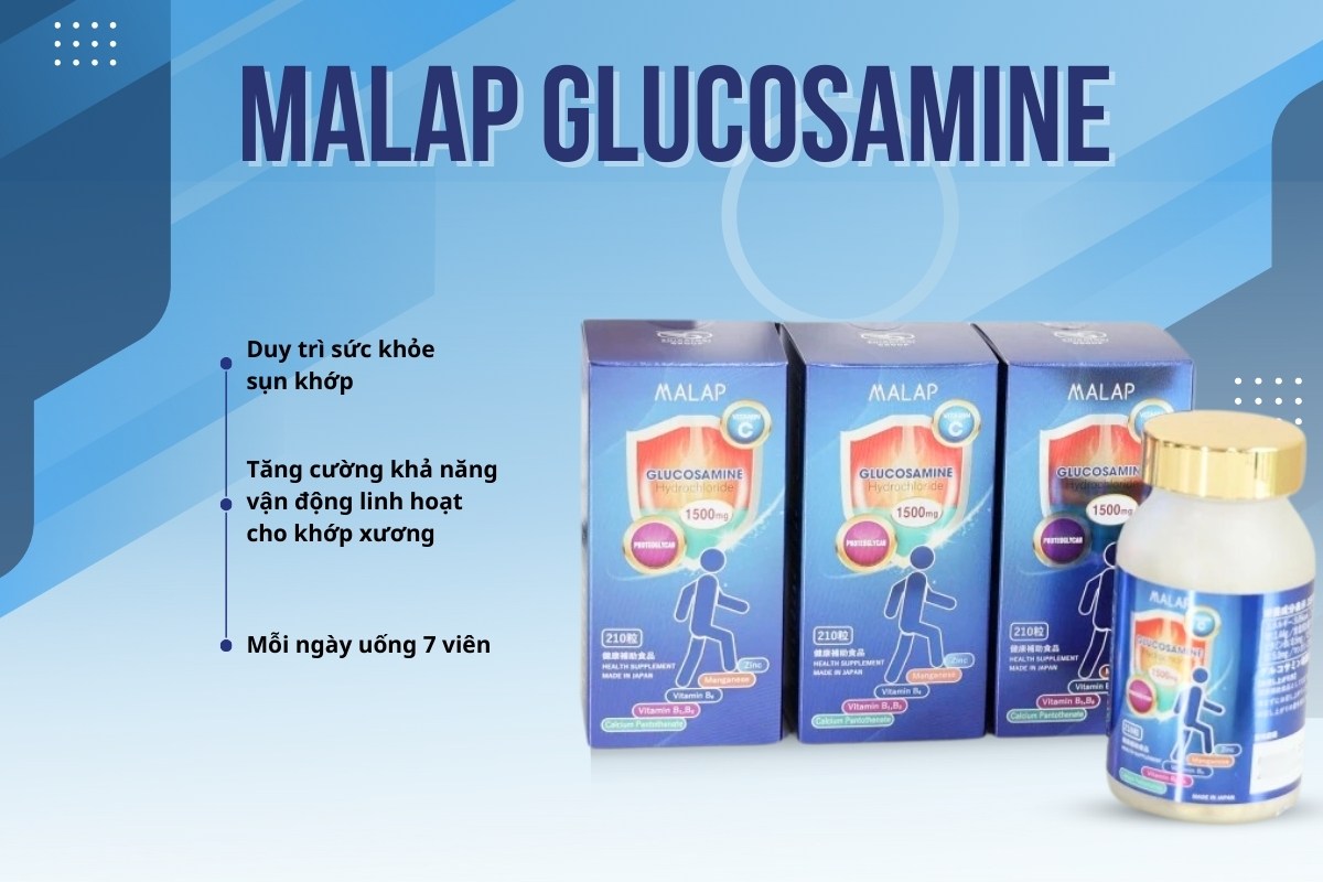 Malap Glucosamine hỗ trợ duy trì sức khỏe cho sụn khớp