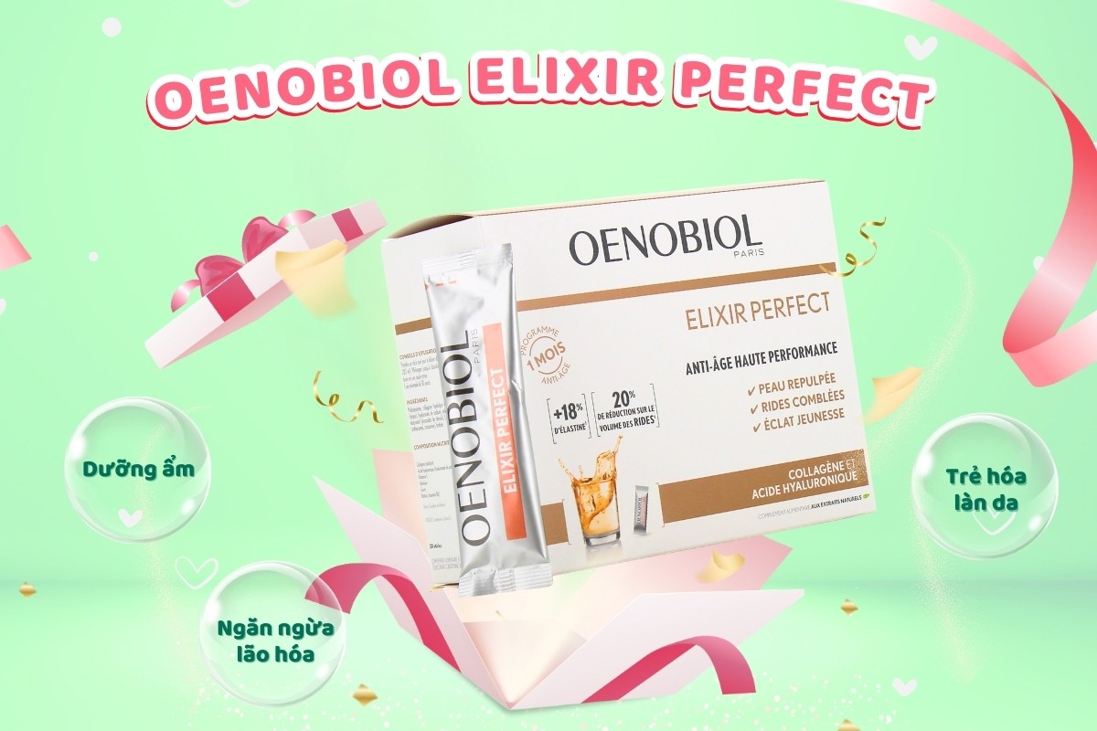 Oenobiol Elixir Perfect hỗ trợ giữ ẩm, tăng độ đàn hồi cho da