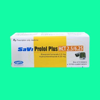 Thuốc SaviProlol Plus HCT 2.5/6.25