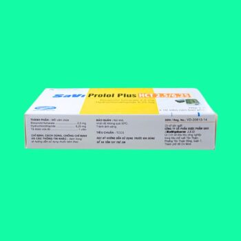 Thuốc SaviProlol Plus HCT 2.5/6.25