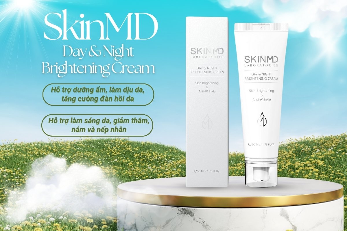 SkinMD Day & Night Brightening Cream cấp ẩm, hỗ trợ làm sáng da