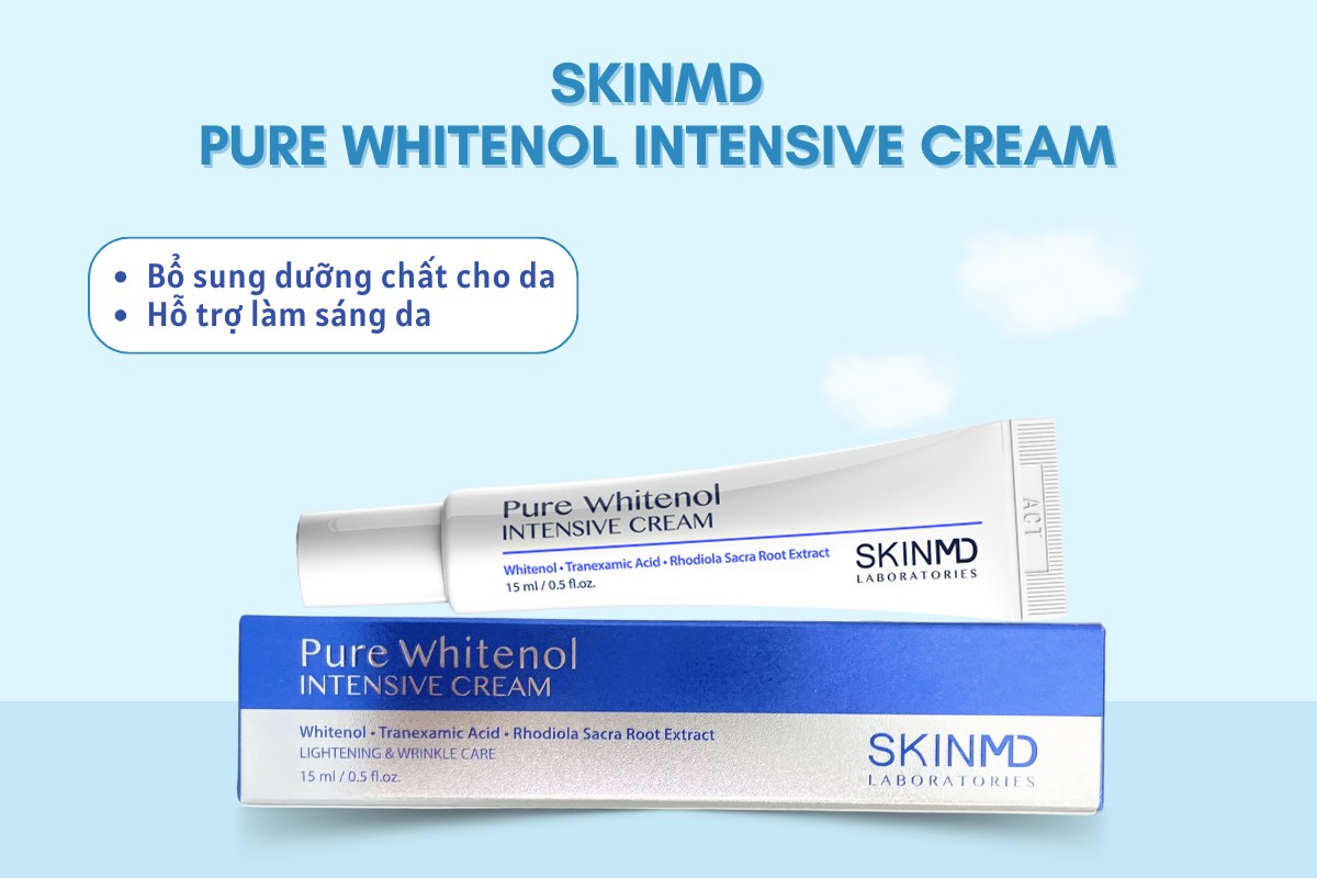 SkinMD Pure Whitenol Intensive Cream giúp làm sáng da