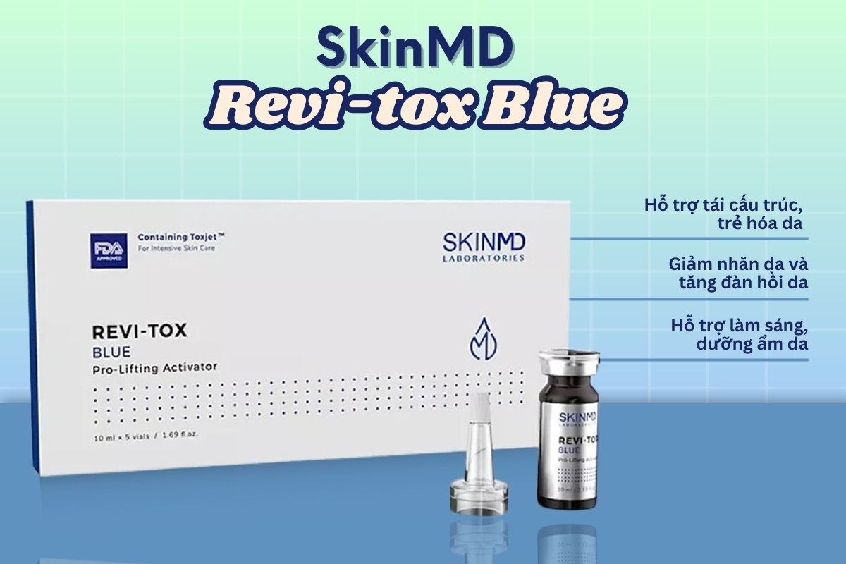 SkinMD Revi-tox Blue hỗ trợ phục hồi cấu trúc da, giúp trẻ hóa làn da