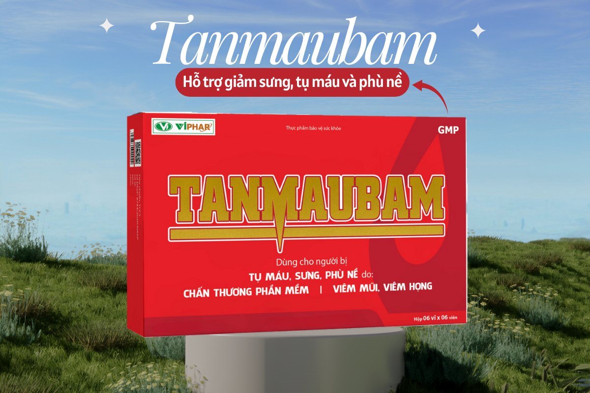 Tanmaubam hỗ trợ giảm sưng, phù nề, tụ máu do viêm, chấn thương