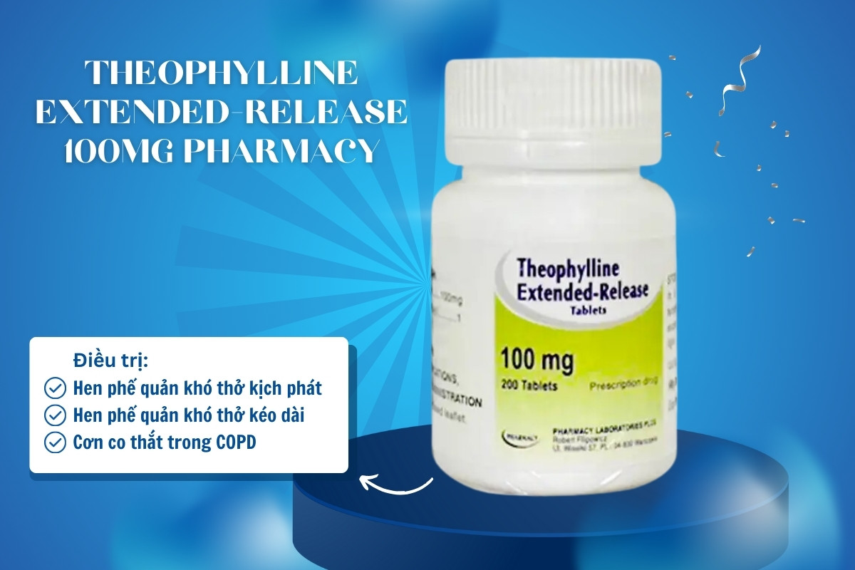 Thuốc Theophylline Extended-Release 100mg Pharmacy điều trị hen phế quản