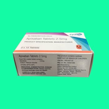 Apixaban Tablets 2,5mg Zydus
