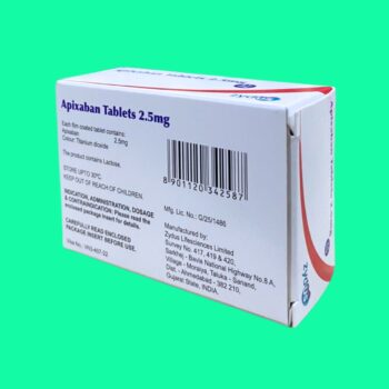 Thuốc Apixaban Tablets 2,5mg Zydus