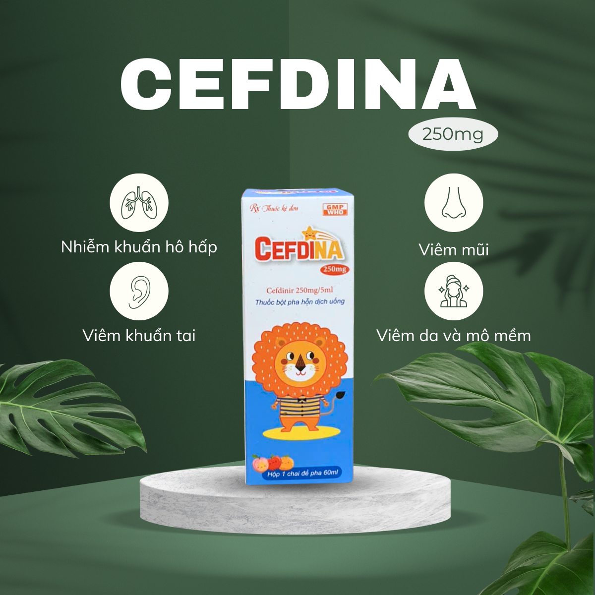 Thuốc Cefdina 250mg/5ml