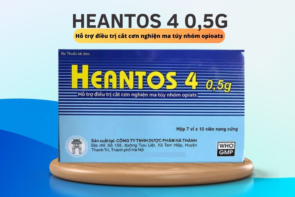 Thuốc Heantos 4 0,5g hỗ trợ điều trị cai nghiện ma túy nhóm opiats